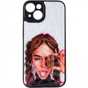 TPU+PC чехол Prisma Ladies для Iphone 14 – Chocolate