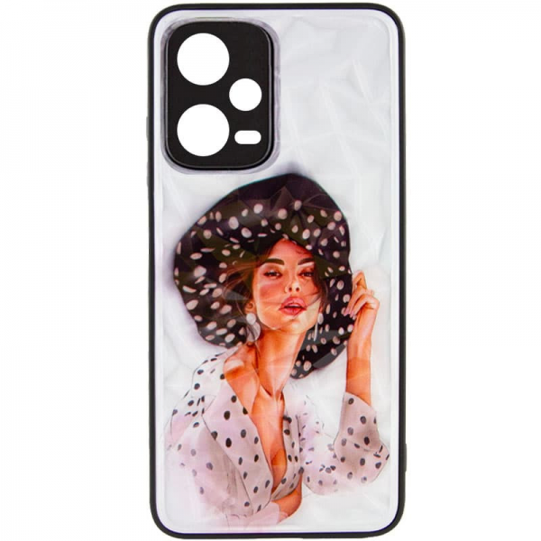 TPU+PC чехол Prisma Ladies для Xiaomi Redmi Note 12 Pro 5G – Girl in a hat