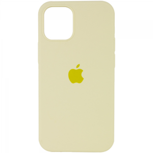 Оригинальный чехол Silicone Cover 360 с микрофиброй для Iphone 15 Plus – Желтый / Mellow Yellow