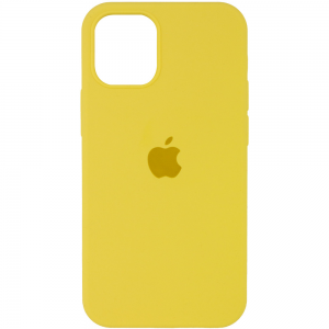 Оригинальный чехол Silicone Cover 360 с микрофиброй для Iphone 15 Pro – Желтый / Yellow