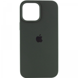Оригинальный чехол Silicone Cover 360 с микрофиброй для Iphone 15 Pro Max – Зеленый / Cyprus Green