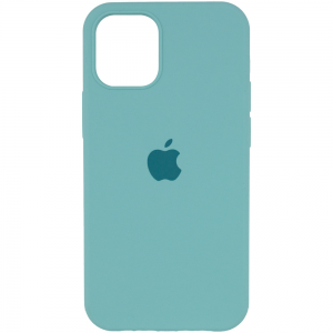 Оригинальный чехол Silicone Cover 360 с микрофиброй для Iphone 15 Pro Max – Бирюзовый / Marine Green