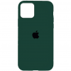 Оригинальный чехол Silicone Cover 360 с микрофиброй для Iphone 15 – Зеленый / Forest green