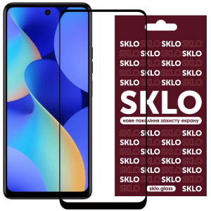 Защитное стекло 3D / 5D Premium SKLO Full Glue на весь экран для Tecno Spark 10 Pro – Black
