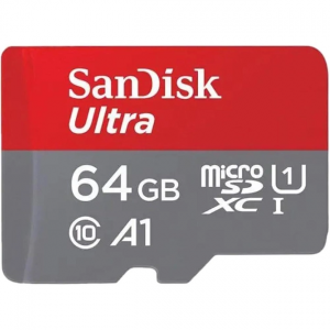 Карта памяти SanDisk MicroSDXC (UHS-1) Ultra A1 64GB (140 MB/s) – Black