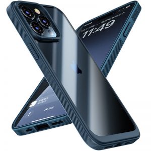 Чехол полупрозрачный TPU+PC Pulse для Iphone 15 Pro – Blue