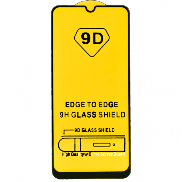 Защитное стекло 9D Full Glue Cover Glass на весь экран для Realme C25Y – Black