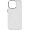 Чехол TPU+Glass Sapphire Midnight с MagSafe и микрофиброй для Iphone 15 Plus – Белый / White