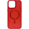 Чехол TPU+Glass Sapphire Midnight с MagSafe и микрофиброй для Iphone 15 Plus – Красный / Red