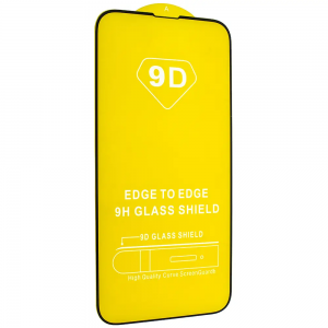 Защитное стекло 9D Full Glue Cover Glass на весь экран для Iphone 13 / 13 Pro / 14 – Black