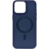 Чехол TPU+Glass Sapphire Midnight с MagSafe и микрофиброй для Iphone 15 Plus – Синий / Deep navy