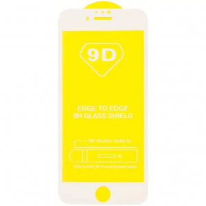 Защитное стекло 9D Full Glue Cover Glass на весь экран для Iphone 7 / 8 / SE (2020) – White