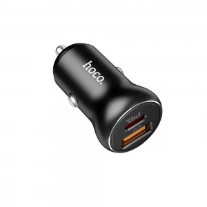 Автомобильное зарядное устройство Hoco NZ5 PD30W+QC3.0 (1USB / 1Type-C) – Black