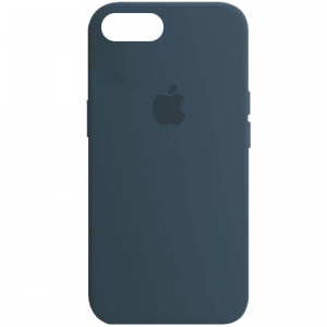 Оригинальный чехол Silicone Case 360 с микрофиброй для Iphone 7 / 8 / SE (2020) – Синий / Abyss Blue