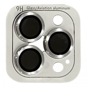 Защитное стекло Metal Classic на камеру для IPhone 15 Pro / 15 Pro Max – Серебряный / Silver