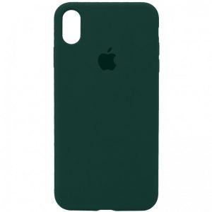 Чехол Silicone Case 360 для Iphone XR Зеленый / Forest green