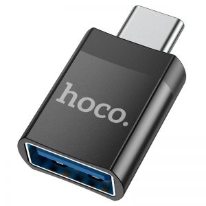 Переходник Hoco UA17 USB 3.0 to Type-C Black