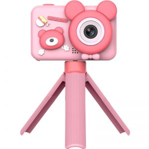 Детский фотоаппарат D32 со штативом трипод Pink