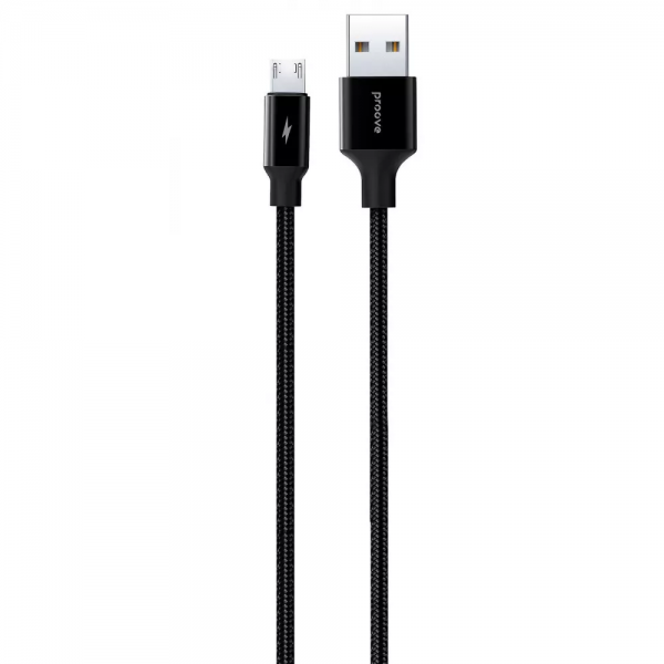 Кабель Proove Light Weft USB to MicroUSB 2.4A 1m Black