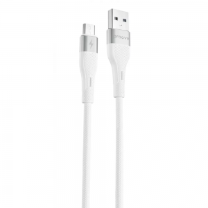 Кабель Proove Light Silicone USB to MicroUSB 2.4A 1m White