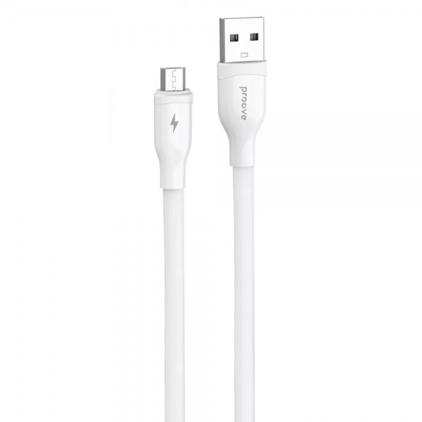 Кабель Proove Flat Out USB to MicroUSB 2.4A 1m White