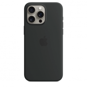 Чехол Silicone case Magsafe для Iphone 15 Pro Max Black