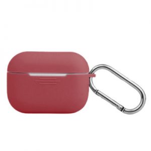 Чехол Silicone Slim с карабином для Apple Airpods Pro Crimson