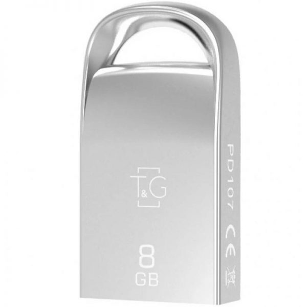 Флеш-память T&G Short 107 8Gb Metal Silver