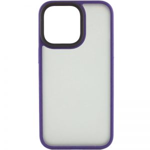 Чехол Metal Buttons для Iphone 15 Pro Темно-Фиолетовый
