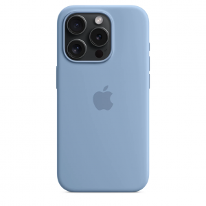 Чехол Silicone case Magsafe для Iphone 15 Pro Winter Blue