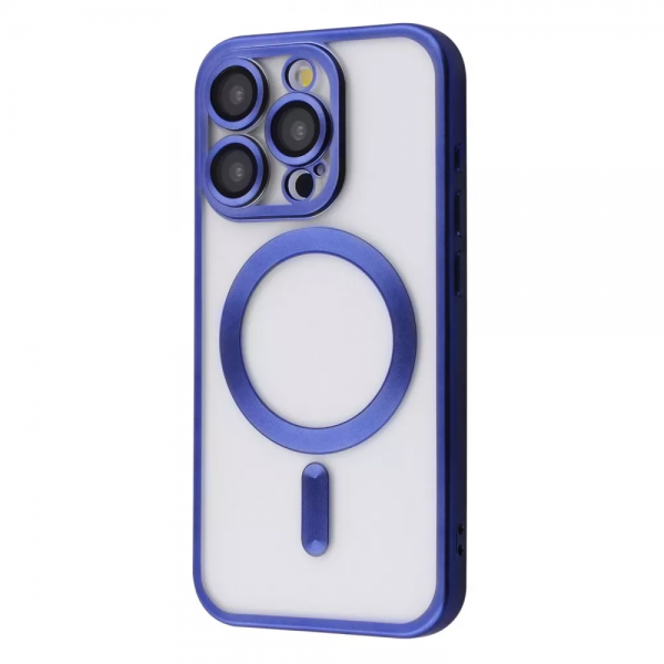 Чехол Metal Matte MagSafe для Iphone 15 Pro Max Blue