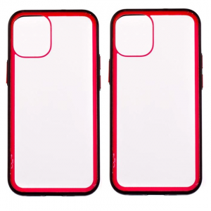 Чехол CoWay для Iphone 12 Mini Прозрачный/Красный