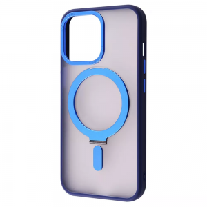 Чехол WAVE Attraction MagSafe подставкой для Iphone 15 Pro Blue