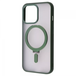 Чехол WAVE Attraction MagSafe подставкой для Iphone 15 Green