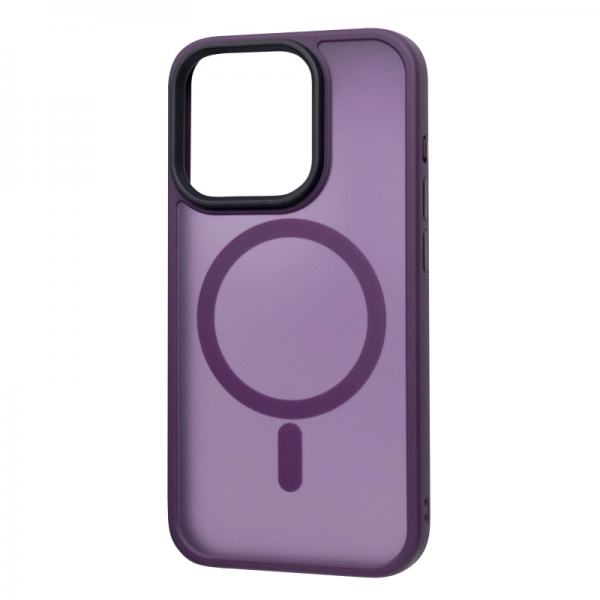 Чехол PHIBR Metal Buttons MagSafe для Iphone 15 Pro Deep Purple