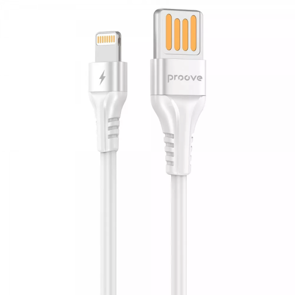 Кабель Proove Double Way Silicone USB – Lightning 2.4A 1м White