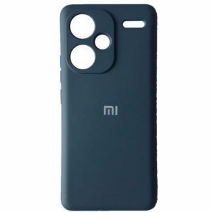 Чехол Silicone Case 360 с защитой камеры для Xiaomi Redmi Note 13 Pro+5G Navy Blue