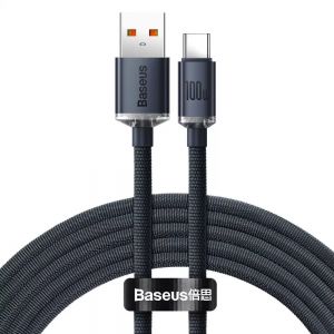 Кабель Baseus Crystal Shine Series USB to Type-C 100W 2m Black