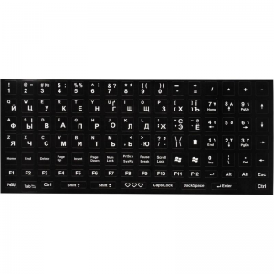Наклейки для клавиатуры ENG/UA Black