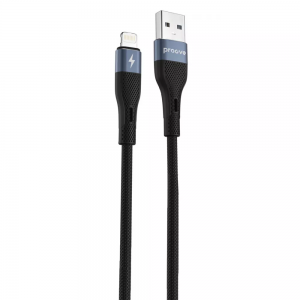 Кабель Proove Light Silicone USB to Lightning 2.4A 1m Black