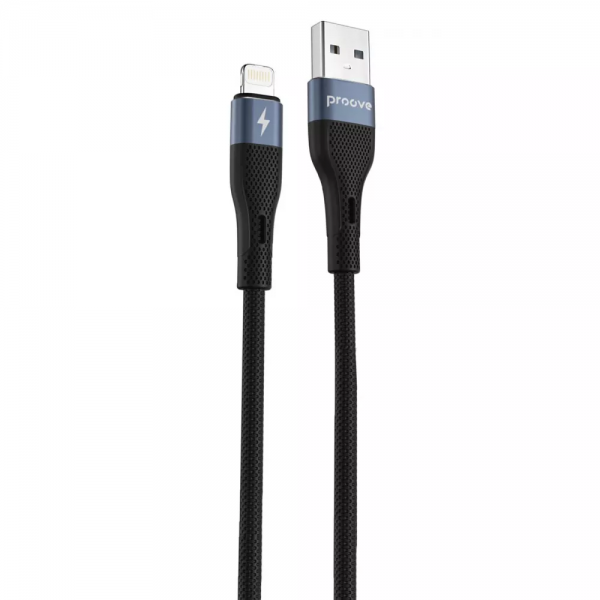 Кабель Proove Light Silicone USB to Lightning 2.4A 1m Black