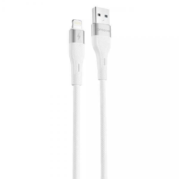 Кабель Proove Light Silicone USB to Lightning 2.4A 1m White