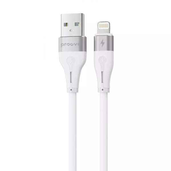 Кабель Proove Soft Silicone USB to Lightning 2.4A 1m White