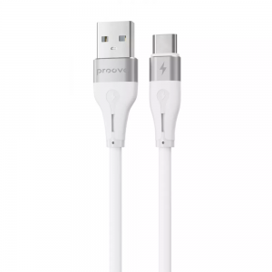 Кабель Proove Soft Silicone USB to Type-C 2.4A 1m White