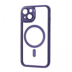 Чехол PHIBR Metallic MagSafe Camera для Iphone 14 Прозрачный / Deep Purple