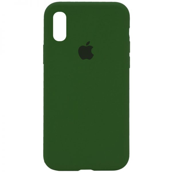 Чехол Silicone Case 360 для Iphone XS Max Зеленый / Dark Olive