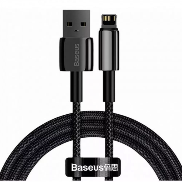 Кабель Baseus Tungsten Gold Fast Charging USB – Lightning 2.4A 2м Black