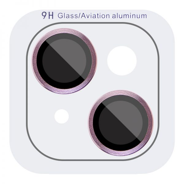 Захисне скло Metal Classic на камеру для IPhone 15/15 Plus Рожевий / Pink