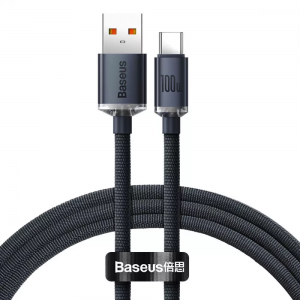 Кабель Baseus Crystal Shine Series USB to Type-C 100W 1.2m Black