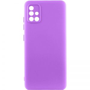 Чехол Silicone Lakshmi A Full Camera для Samsung Galaxy A71 Фиолетовый / Purple